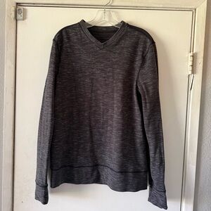 Lululrmon Transit Logo Long Sleeve Vneck